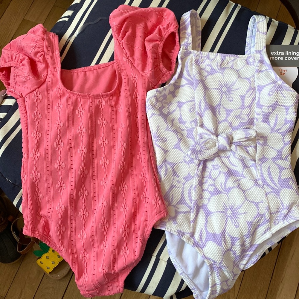 Wonder Nation one piece bathing suits. (2)
